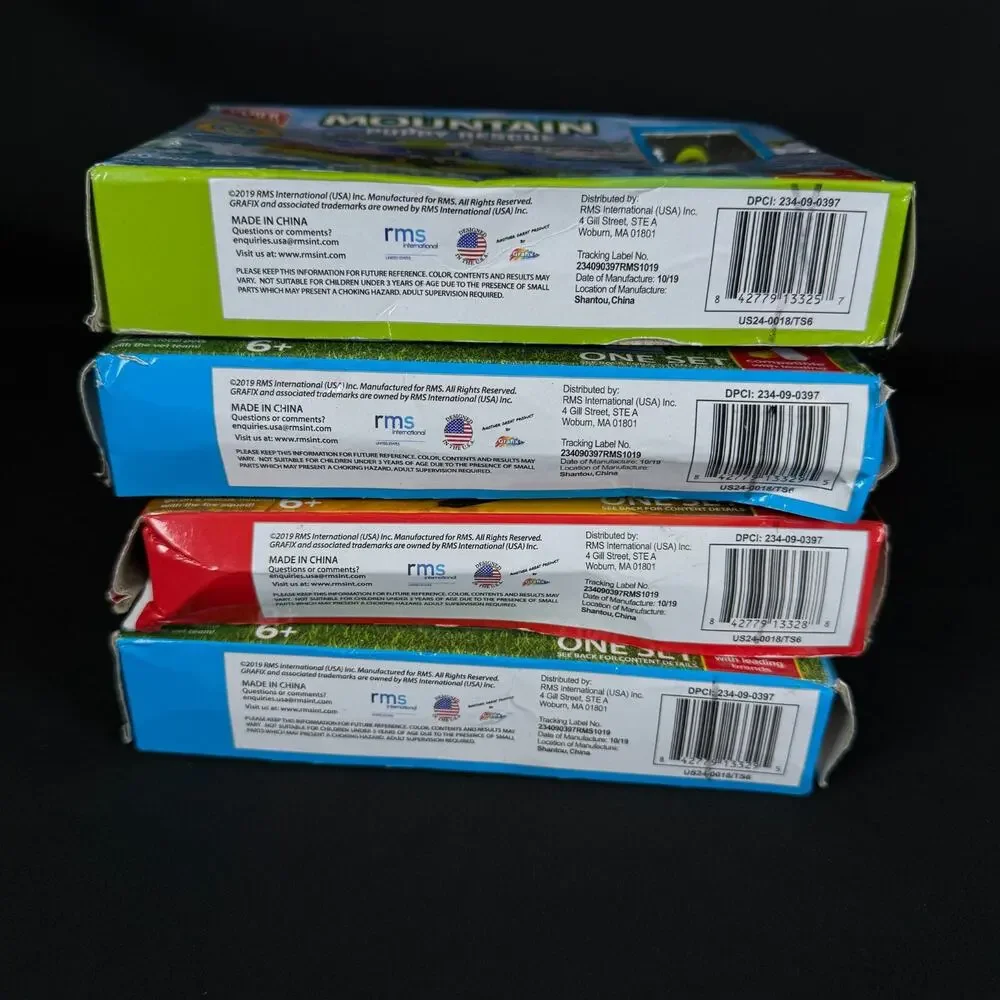 Set of 4 Block Tech Building Fire Helicopter, Mountain Rescue, Veterinar NEW